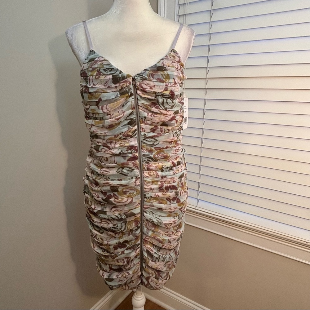 NWT BOSTON PROPER Floral Ruched Dress 10